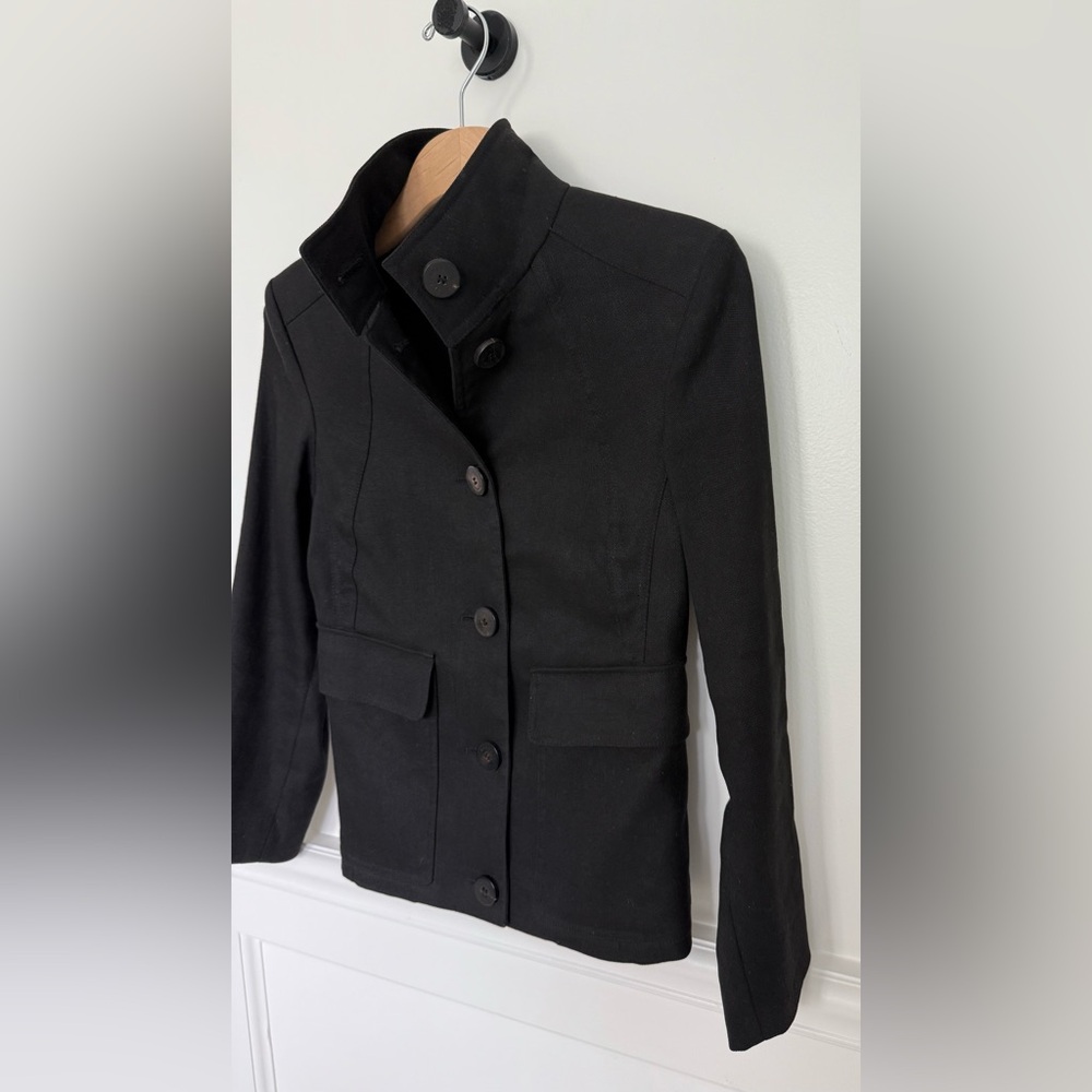 Burberry London Black Silk Cotton Weave Jacket • 4 - Picture 6 of 15